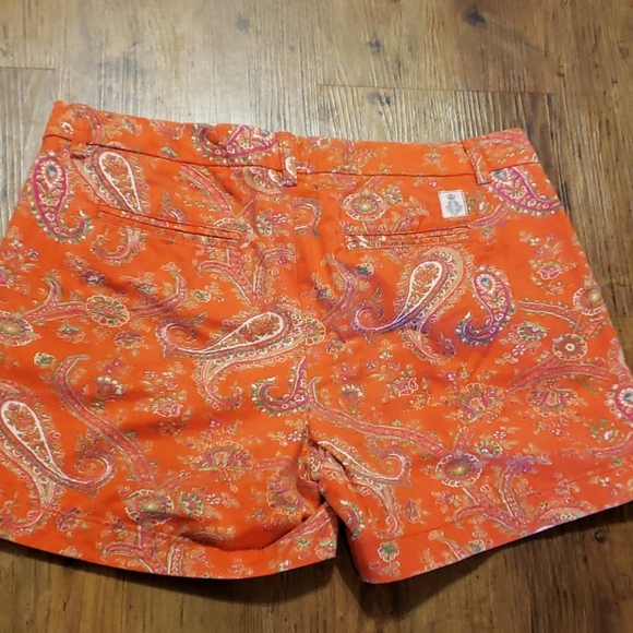 Tommy hilfiger pink orange green paisley shorts - Picture 3 of 5